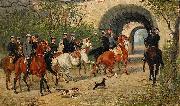 John Arsenius Riders at Uppsala Castle USA oil painting artist